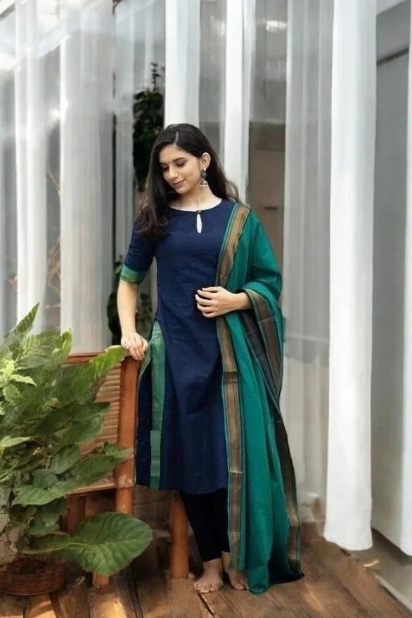 Self Design Kurta, Trouser/Pant & Dupatta Set-image-47