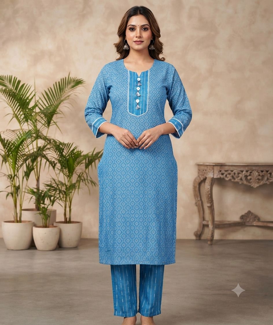 Solid Kurta, Trouser/Pant & Dupatta Set-image-25