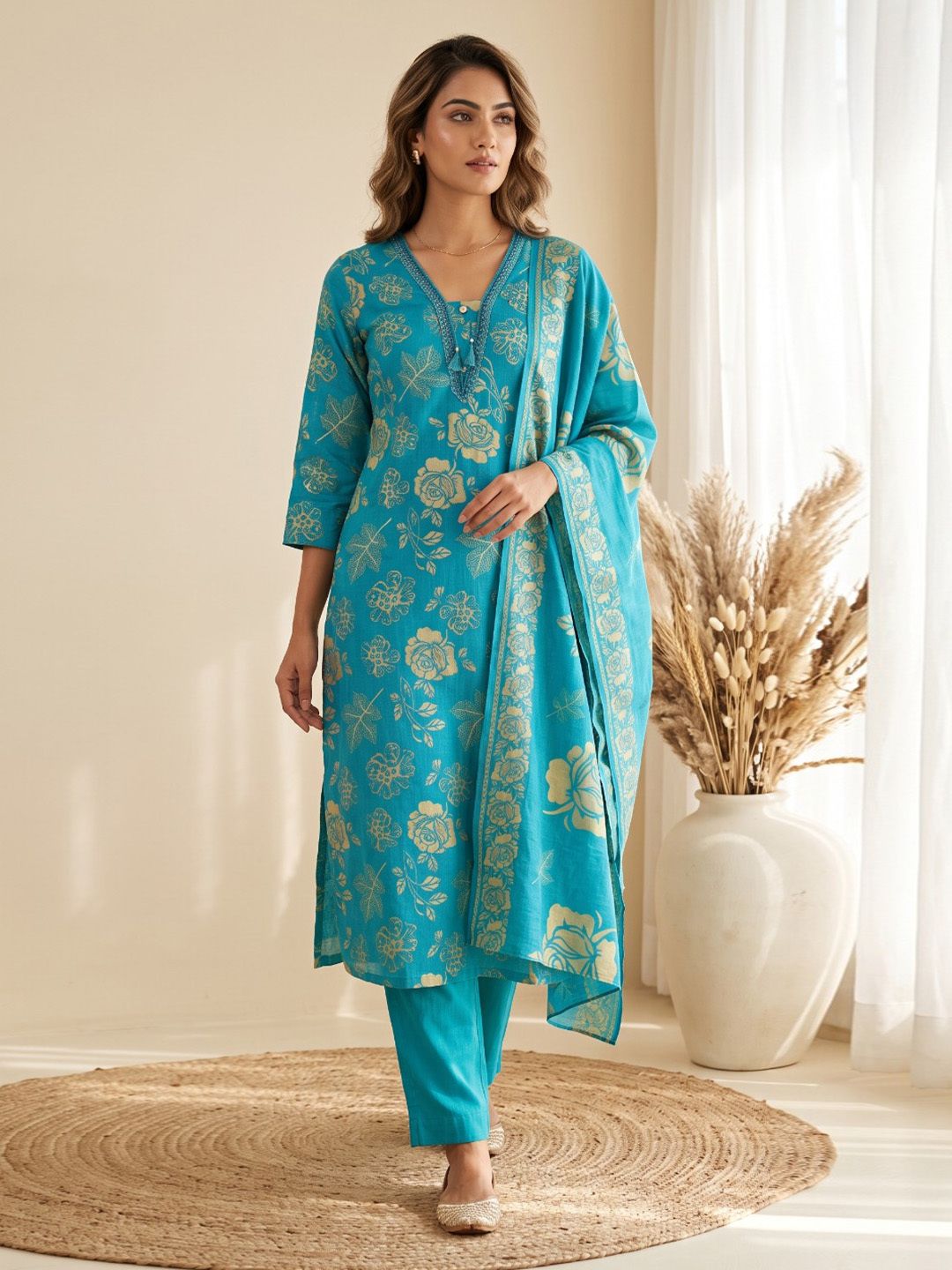 Printed Kurta, Salwar & Dupatta Set-image-24
