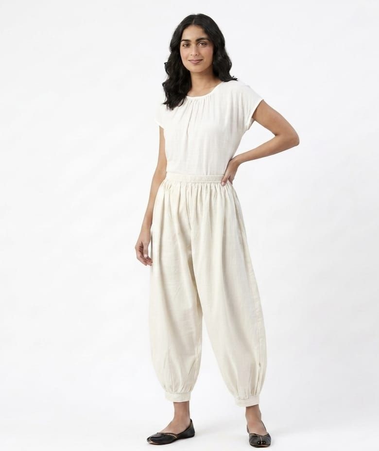sitarama Pure Cotton Solid Women ["White"] Salwar-picture-24