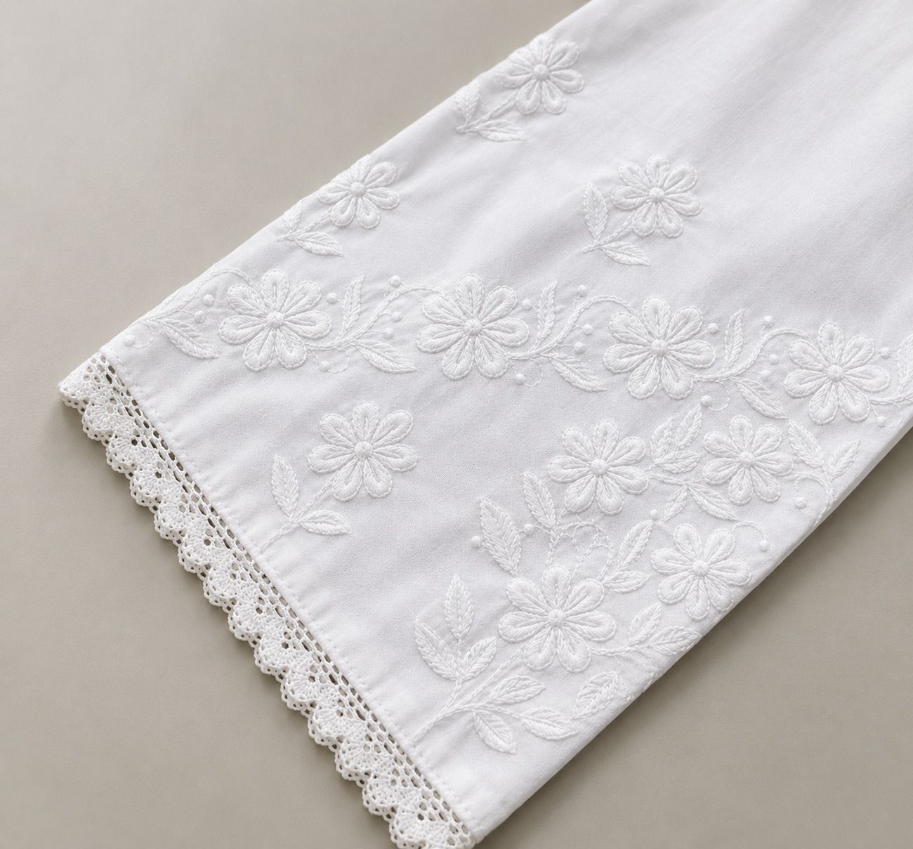 Cotton Silk Embroidered Women ["White"] Salwar-image-30