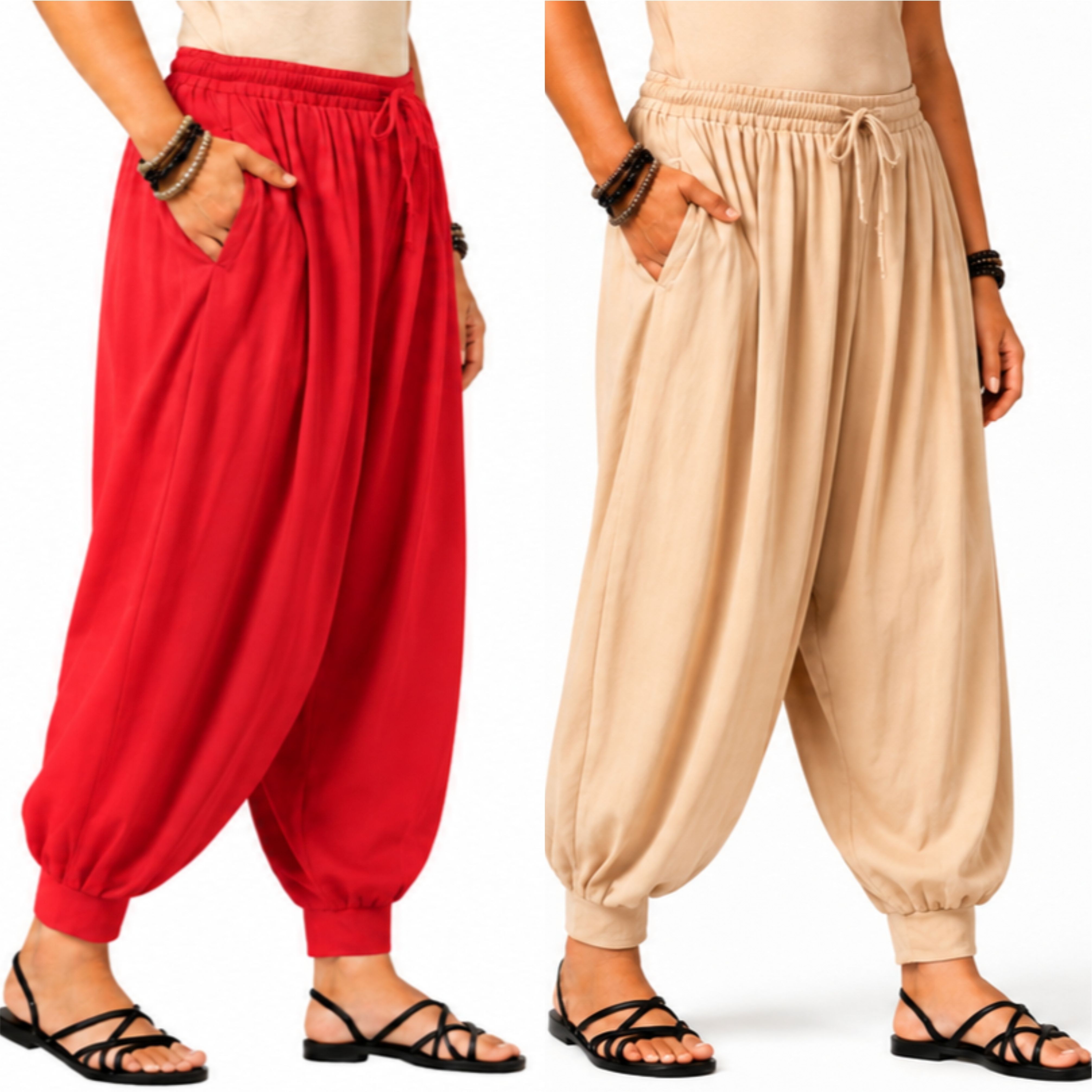 bapigarments Pure Cotton Solid Women ["Red"] Salwar-picture-13