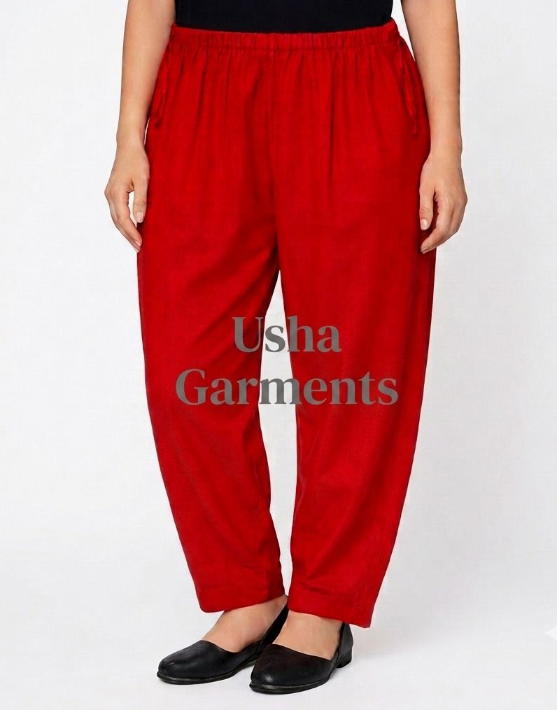 ushagarments Pure Cotton Solid Women ["Red"] Salwar-picture-18