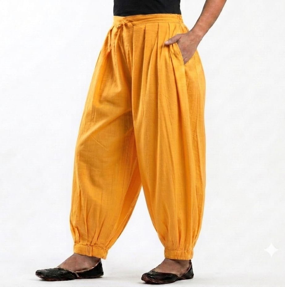jimitex Pure Cotton Solid Women ["Yellow"] Salwar-picture-31
