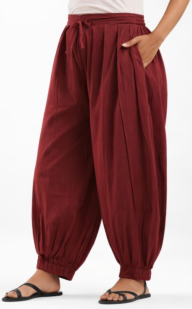 raadhakrishna bastralaya Pure Cotton Solid Women ["Maroon"] Salwar-picture-28