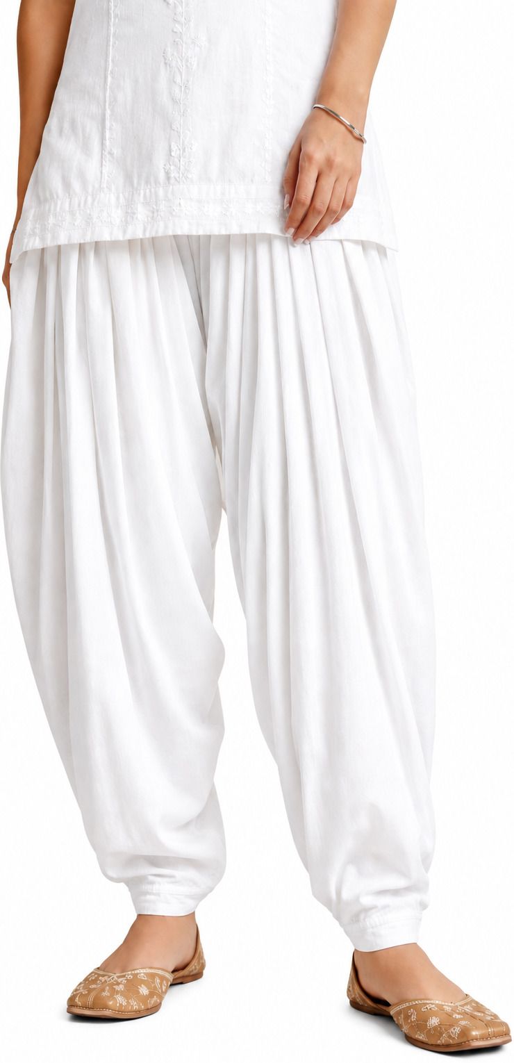 vraksha Pure Cotton Solid Women ["White"] Salwar-picture-18