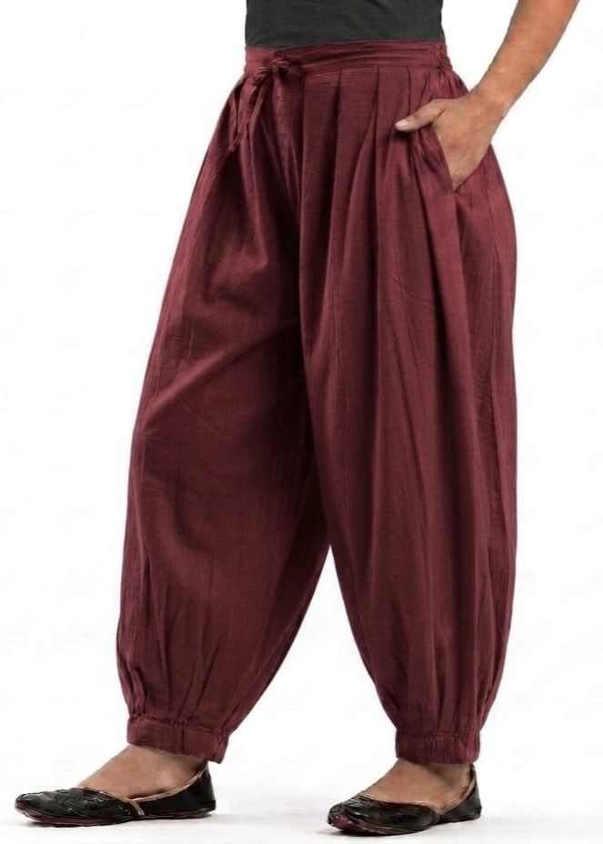 radharaaman fashion Pure Cotton Solid Women ["Maroon"] Salwar-picture-15