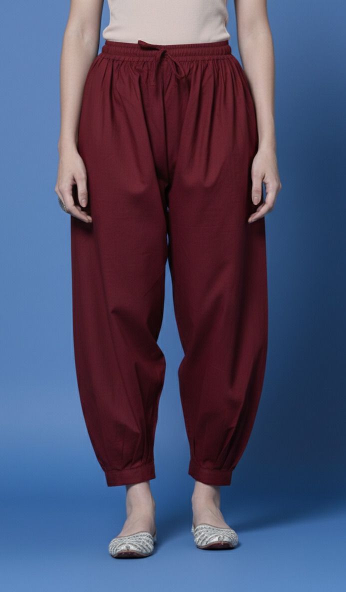 shyambastralayaa Pure Cotton Solid Women ["Maroon"] Salwar-picture-26