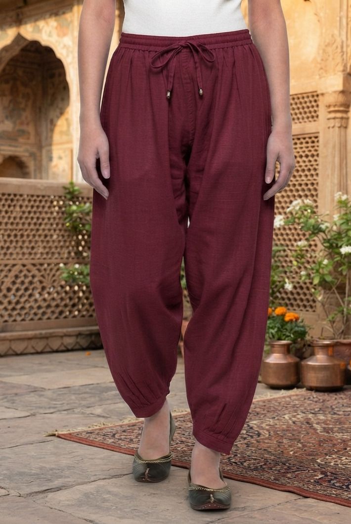 appu garmentss Pure Cotton Solid Women ["Maroon"] Salwar-picture-39