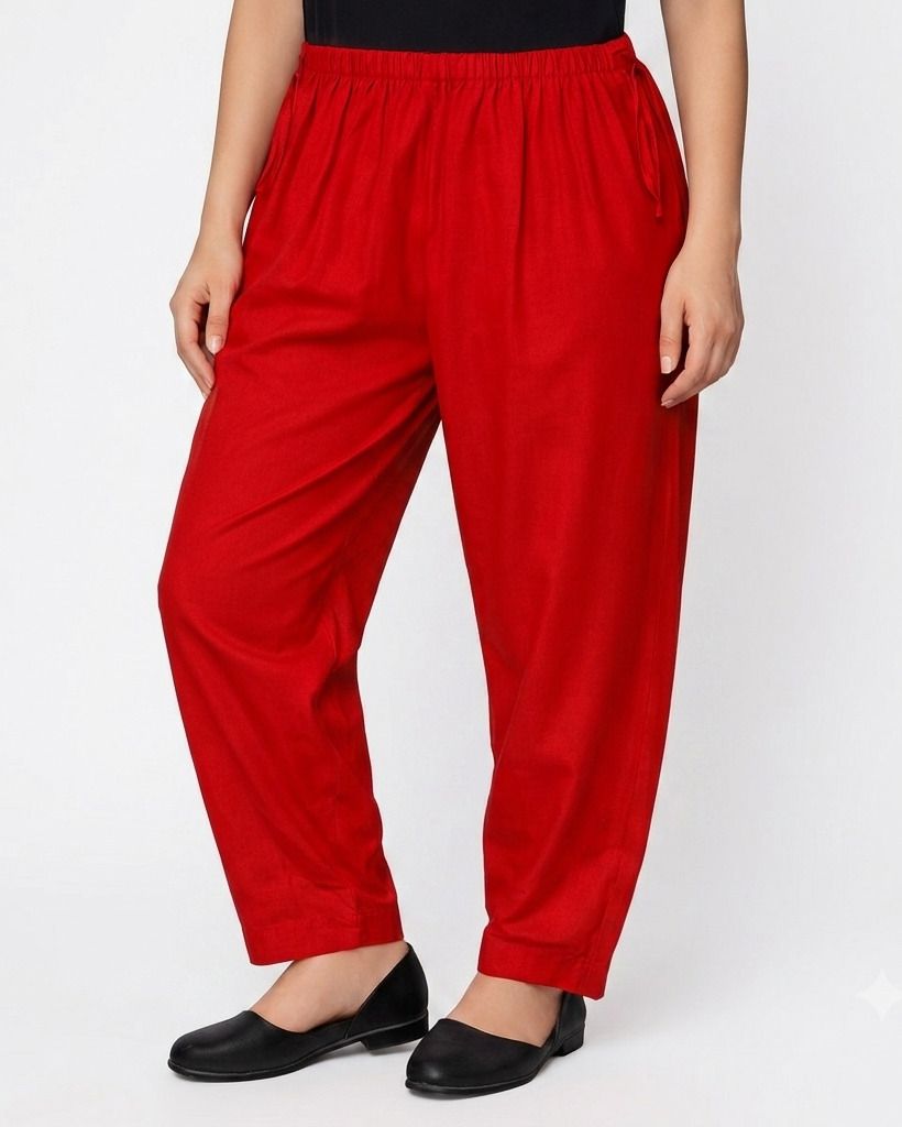 ushagarments Pure Cotton Solid Women ["Red"] Salwar-picture-17