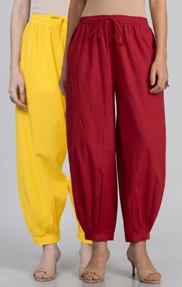 beautygarments Pure Cotton Solid Women ["Yellow"] Salwar-picture-29
