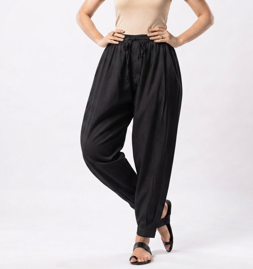 mitulgarments Pure Cotton Solid Women ["Black"] Salwar-picture-34