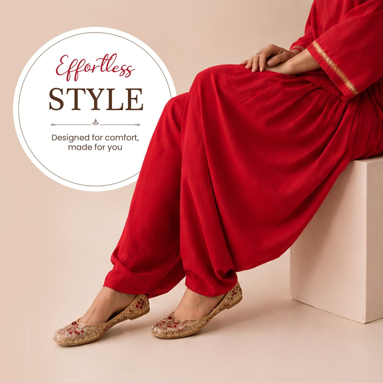 khatuja's Cotton Blend Solid Women ["Red"] Salwar-picture-19