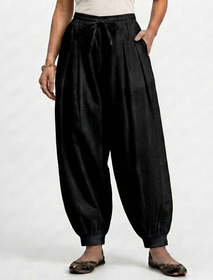 Pure Cotton Solid Women ["Black"] Salwar-image-40
