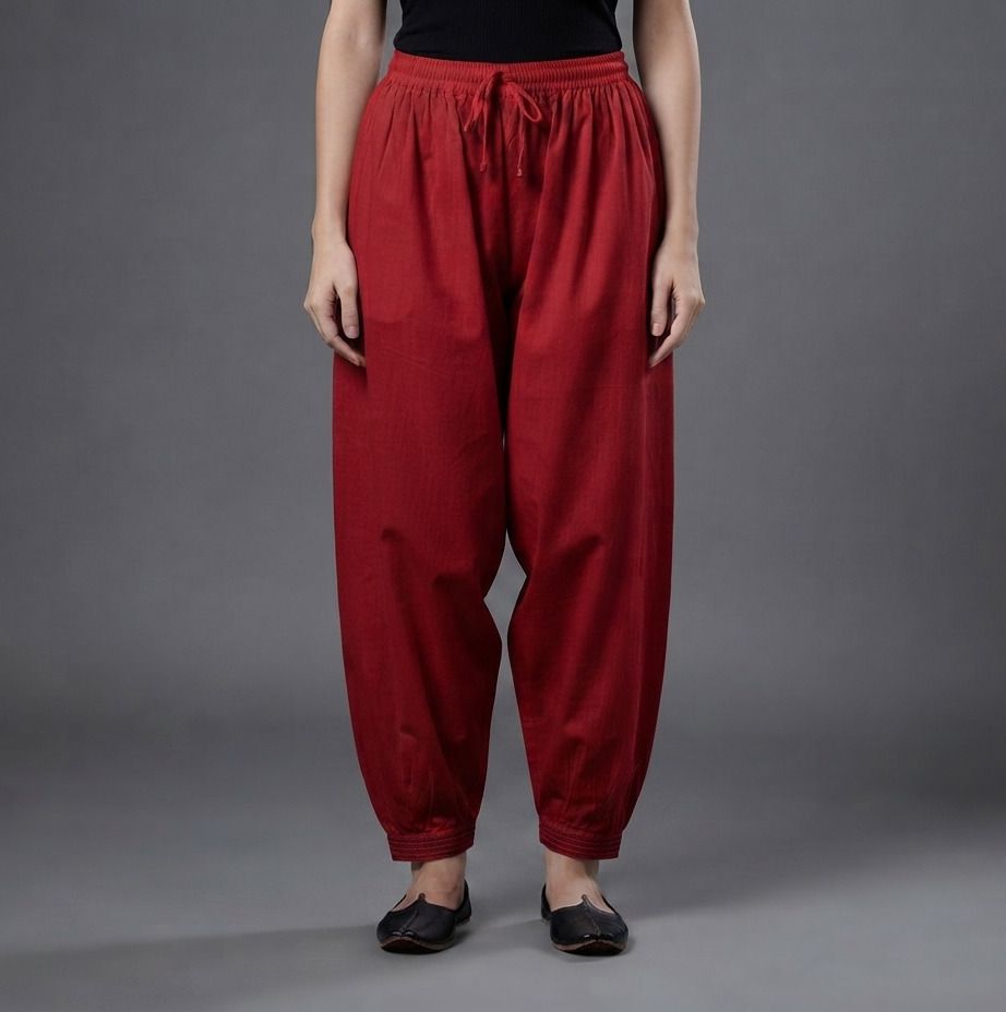 ushagarments Pure Cotton Solid Women ["Maroon"] Salwar-picture-24