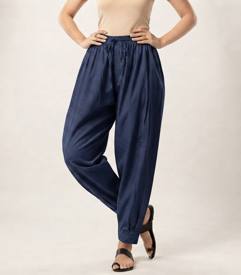 ushagarments Pure Cotton Solid Women ["Dark Blue"] Salwar-picture-30