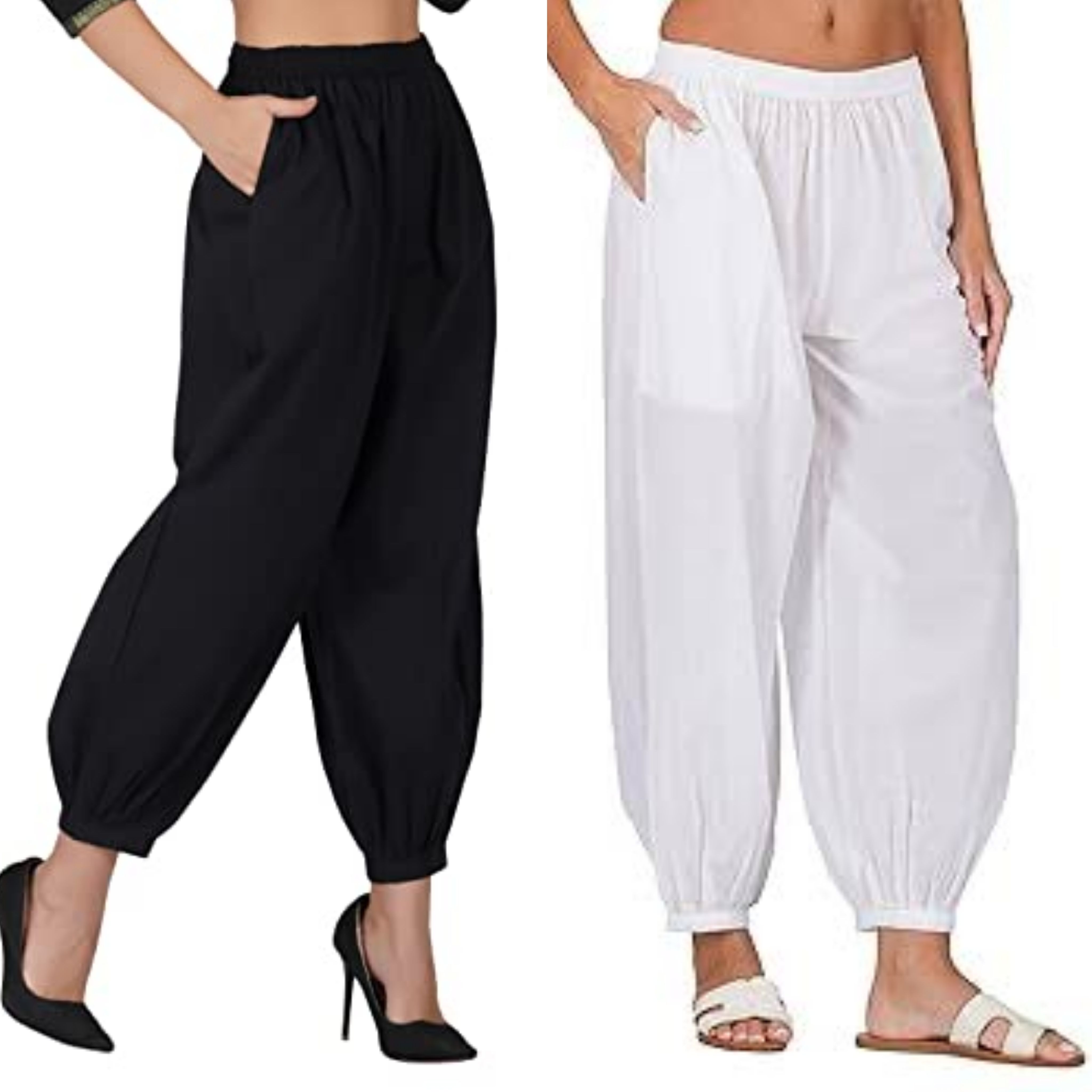 ushagarments Pure Cotton Solid Women ["White","Black"] Salwar-picture-12