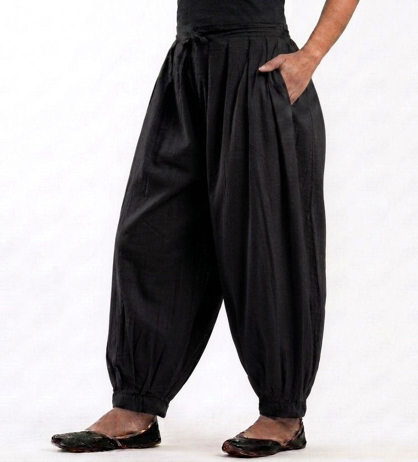 radharaaman fashion Pure Cotton Solid Women ["Black"] Salwar-picture-12