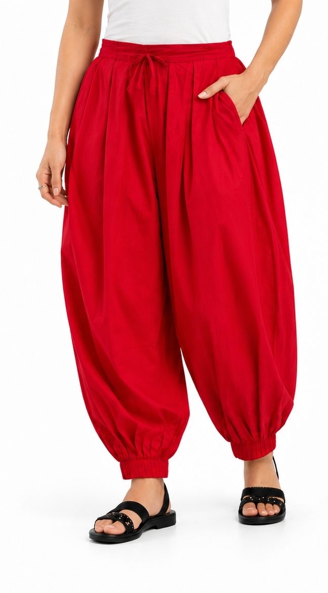 radhakrisnabastralaya Pure Cotton Solid Women ["Red"] Salwar-picture-12