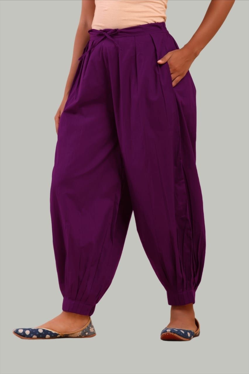 beautygarments Pure Cotton Solid Women ["Purple"] Salwar-picture-24