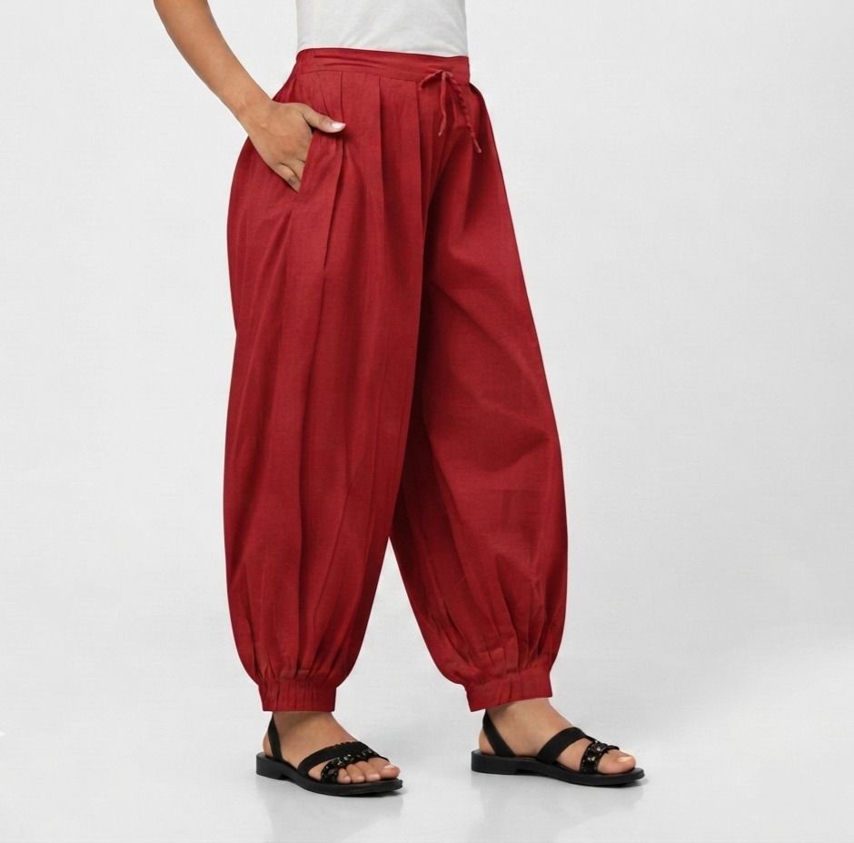 mitulgarments Pure Cotton Solid Women ["Red"] Salwar-picture-33