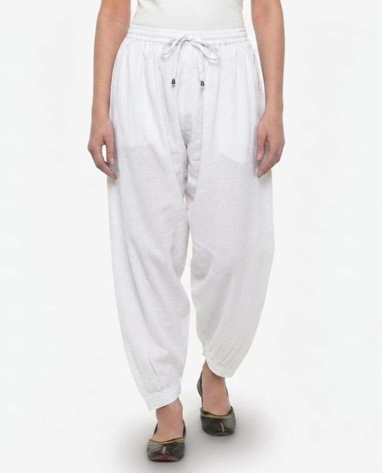 radharaaman fashion Pure Cotton Solid Women ["White"] Salwar-picture-43