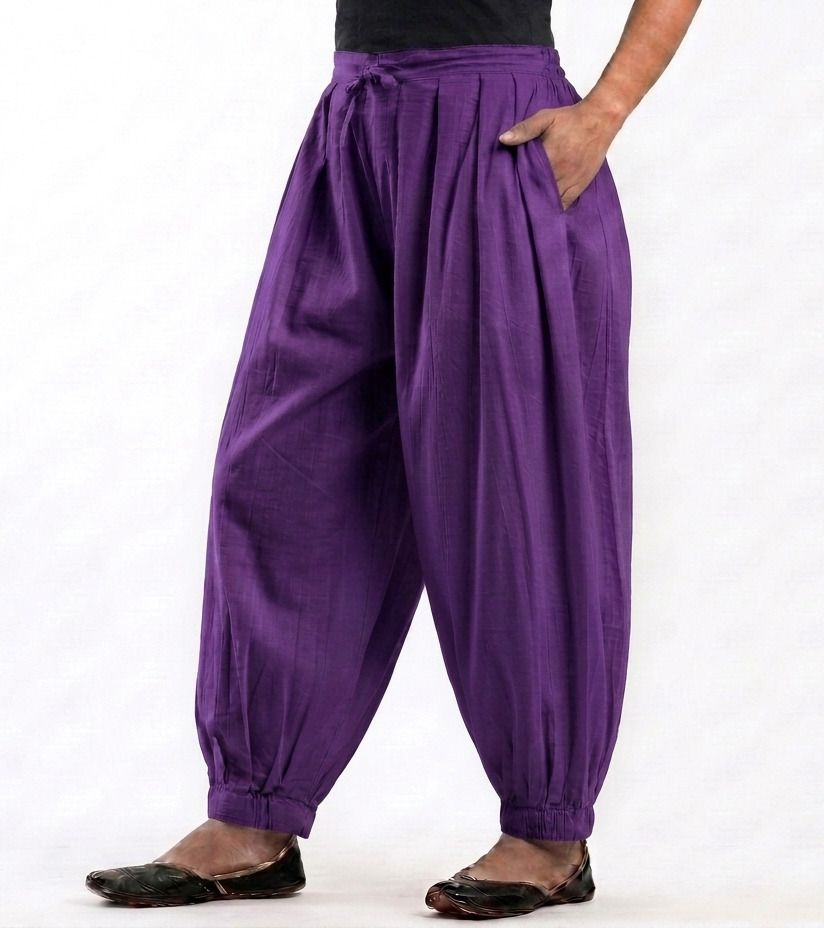 radharaaman fashion Pure Cotton Solid Women ["Purple"] Salwar-picture-15