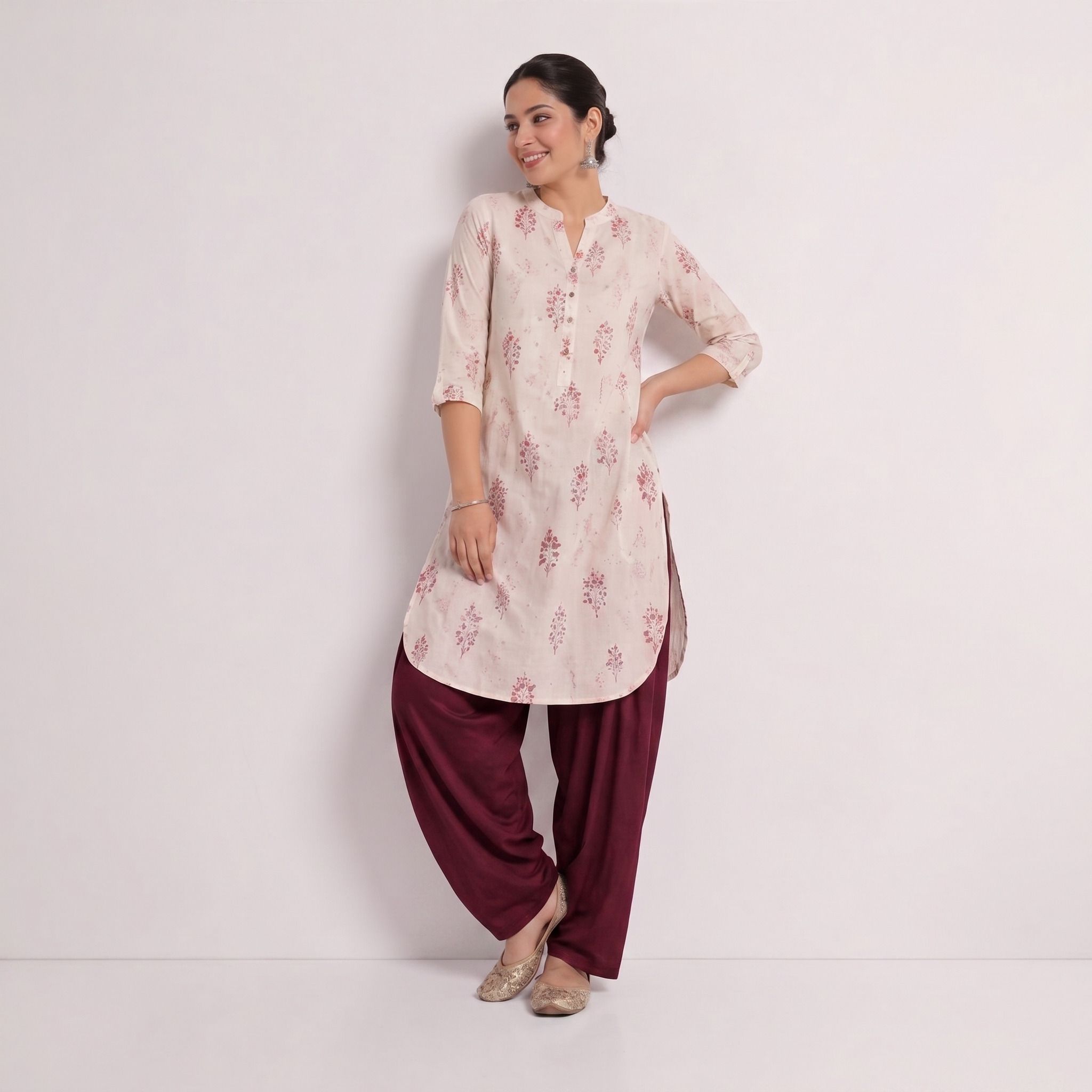 khatuja's Pure Cotton Solid Women ["Maroon"] Salwar-picture-15