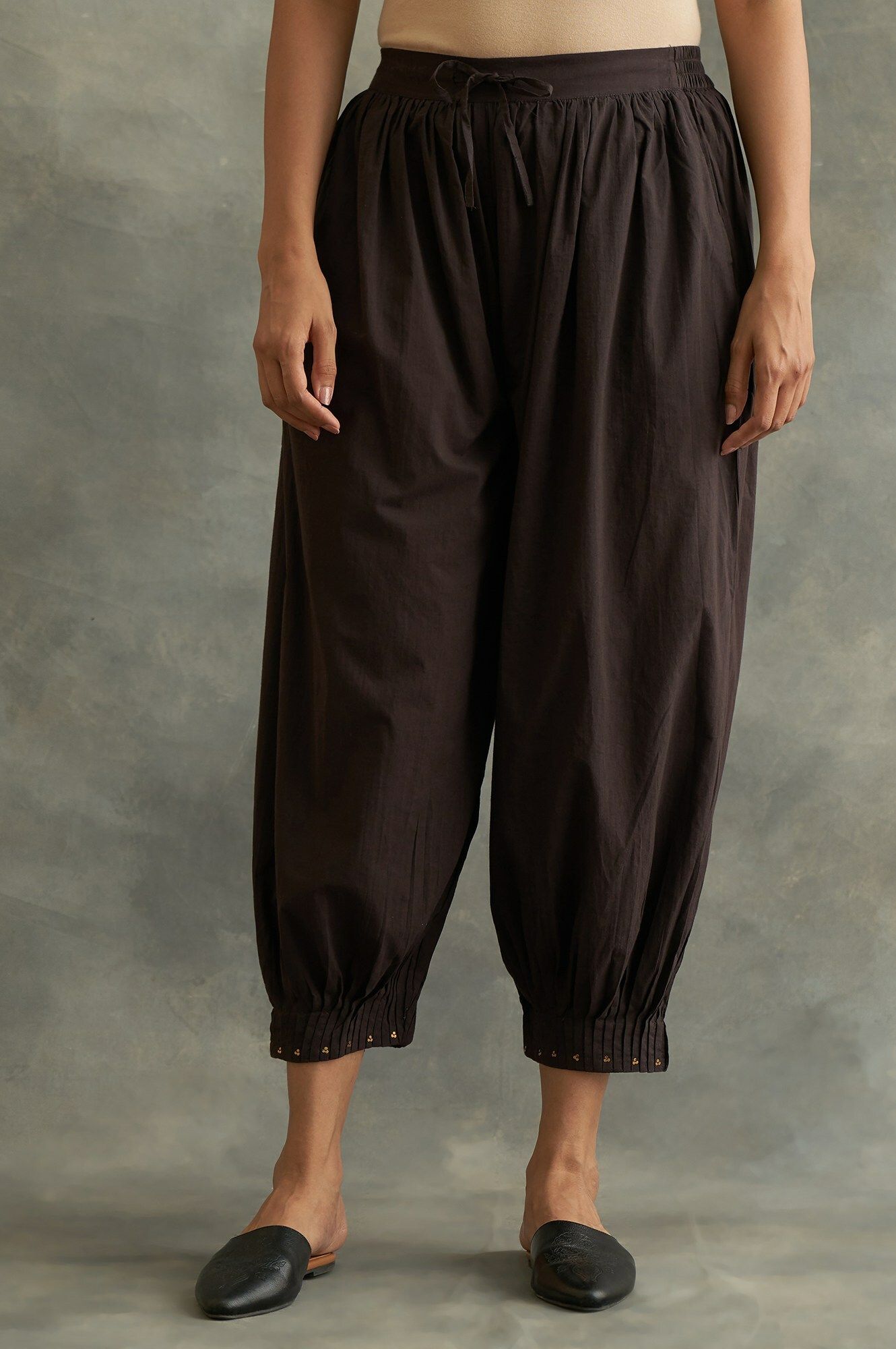 Solid Cotton Women Harem Pants-image-42