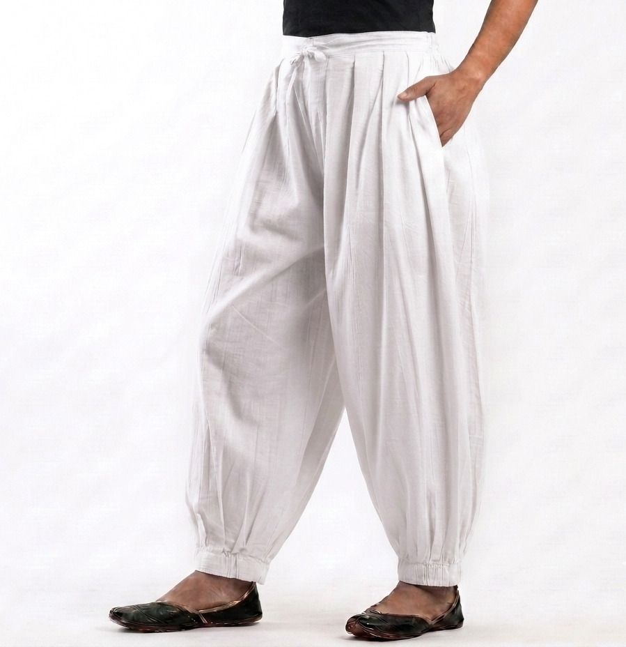 ritaafashion Pure Cotton Solid Women ["White"] Salwar-picture-37