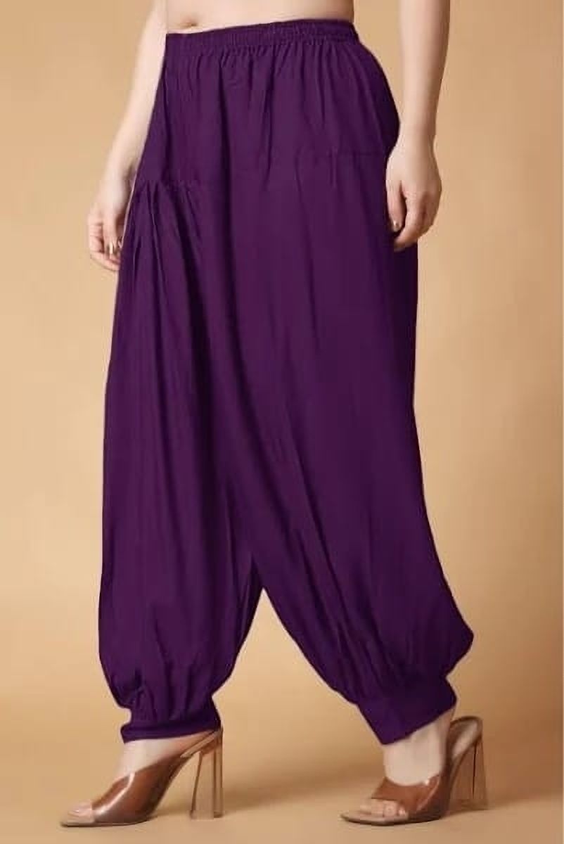 beautygarments Pure Cotton Solid Women ["Purple"] Salwar-picture-24