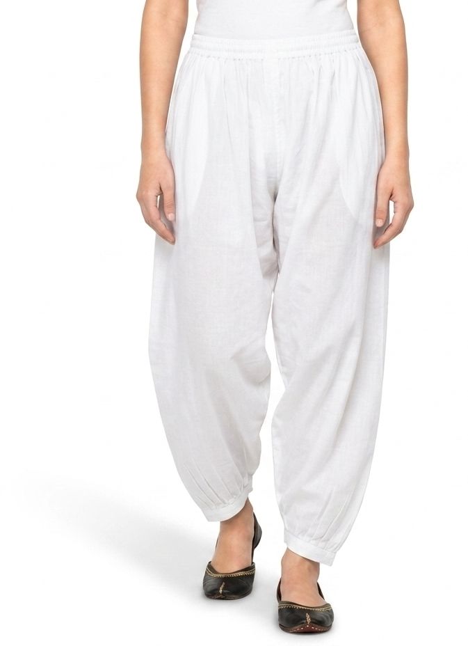 jimitex Pure Cotton Solid Women ["White"] Salwar-picture-18
