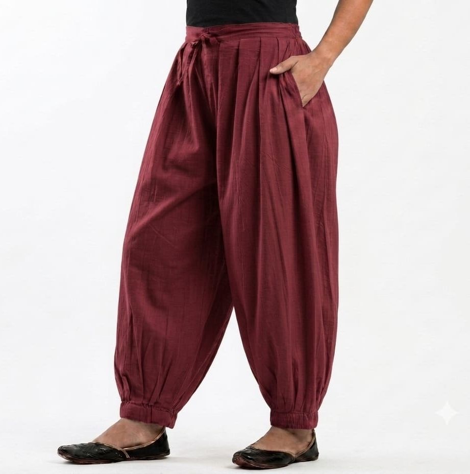 jimitex Pure Cotton Solid Women ["Maroon"] Salwar-picture-24