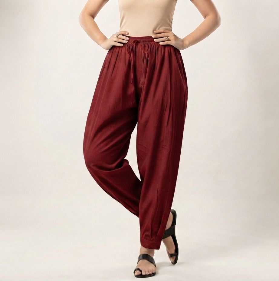 ushagarments Pure Cotton Solid Women ["Maroon"] Salwar-picture-28