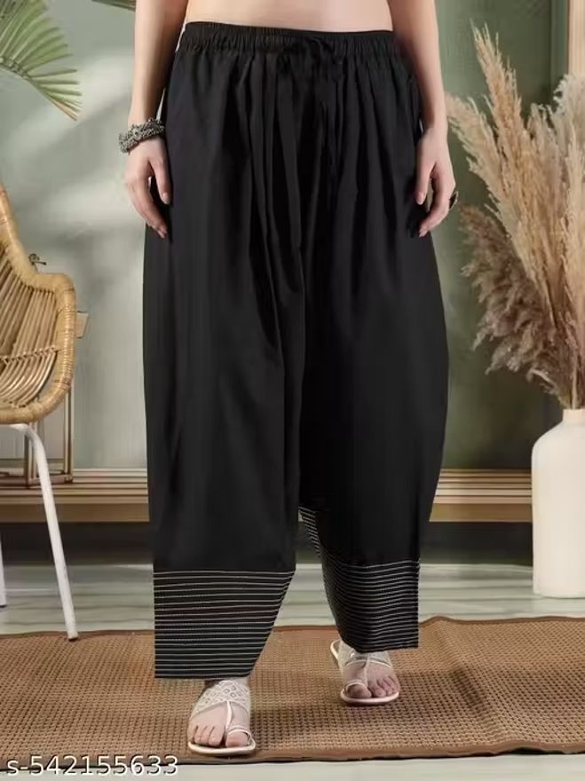 kgfonecloth Cotton Blend Solid Women ["Black"] Salwar-picture-25