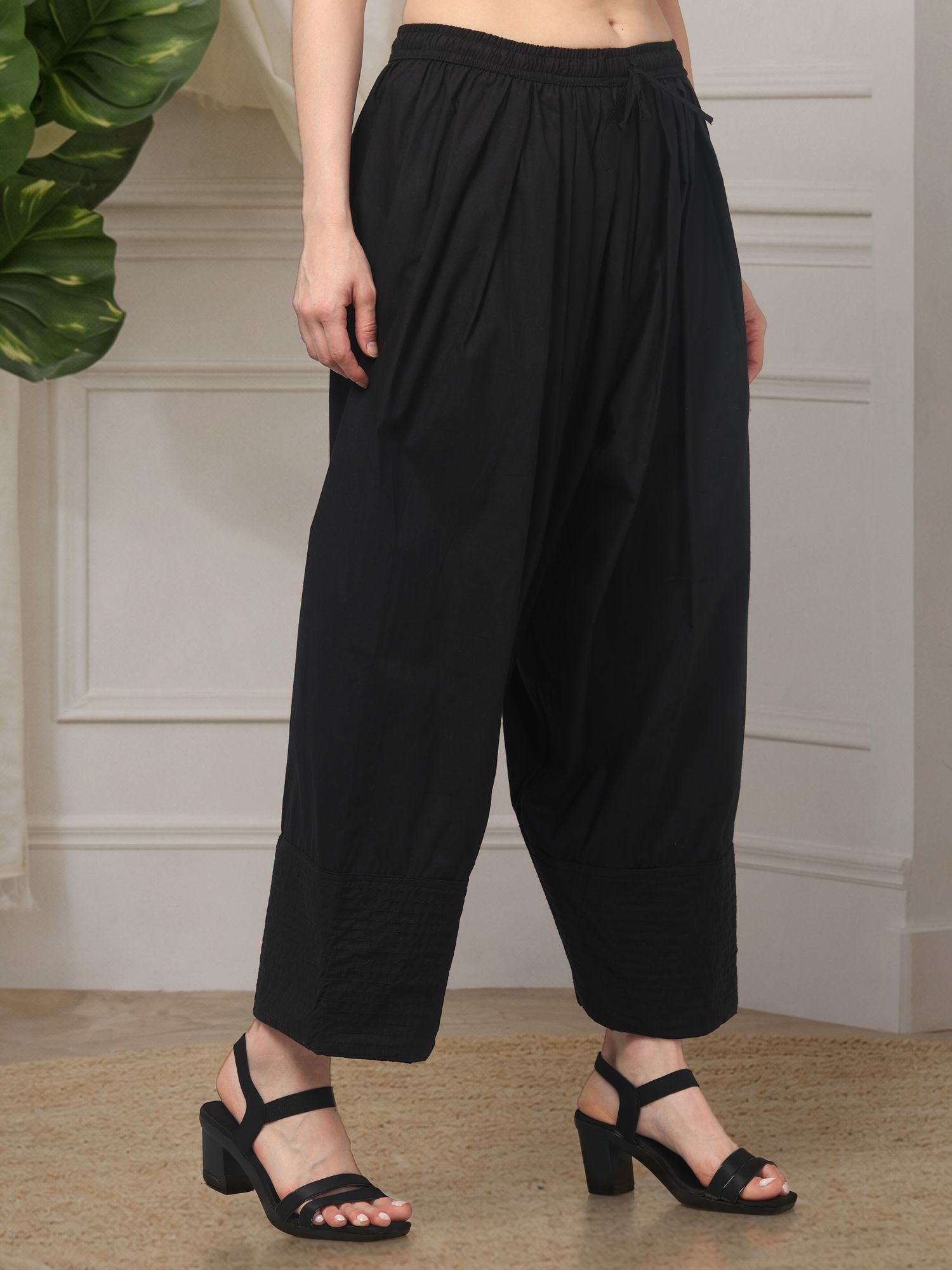 farukhi creation Cotton Blend Solid Women ["Black"] Salwar-picture-19