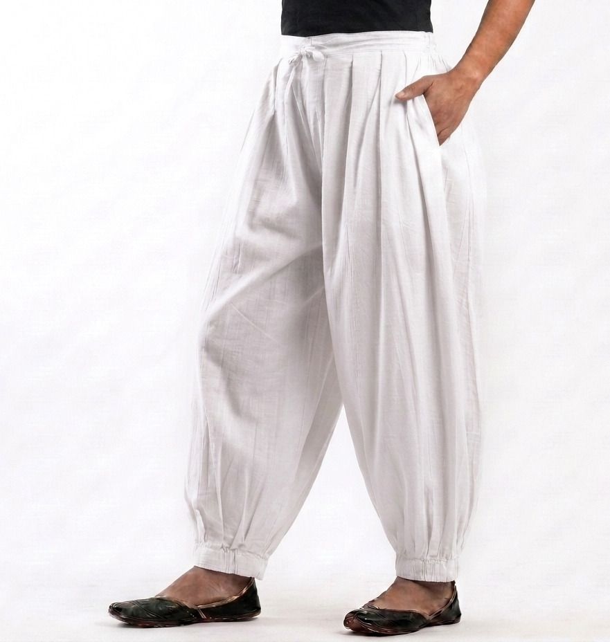 radharaaman fashion Pure Cotton Solid Women ["White"] Salwar-picture-36