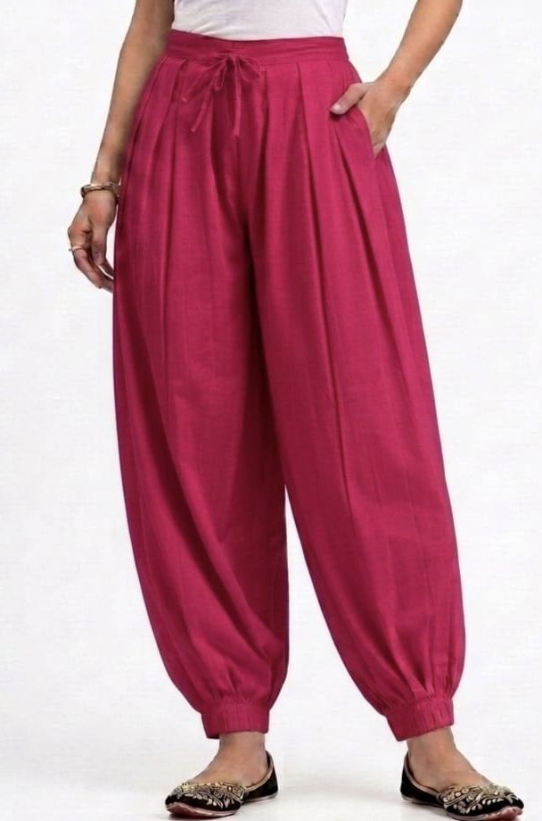 radharaaman fashion Pure Cotton Solid Women ["Pink"] Salwar-picture-27