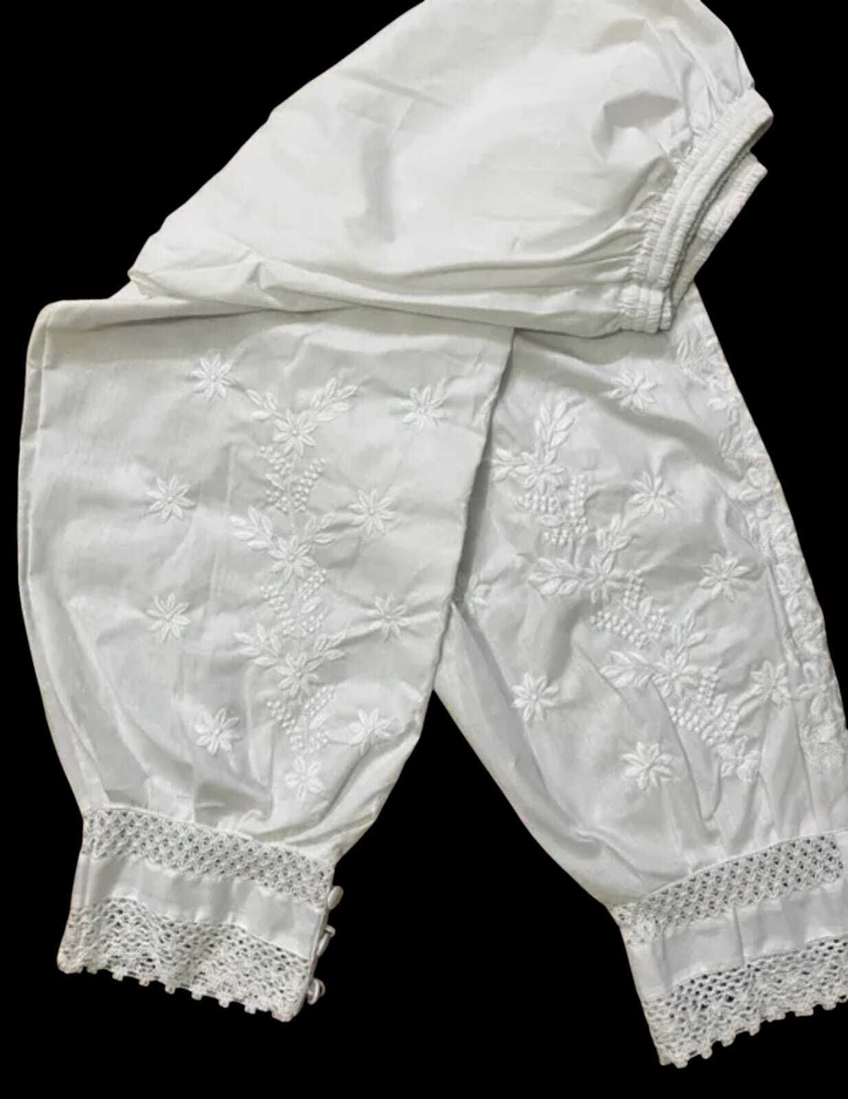 simna chikan Cotton Blend Embroidered Women ["White"] Salwar-picture-14