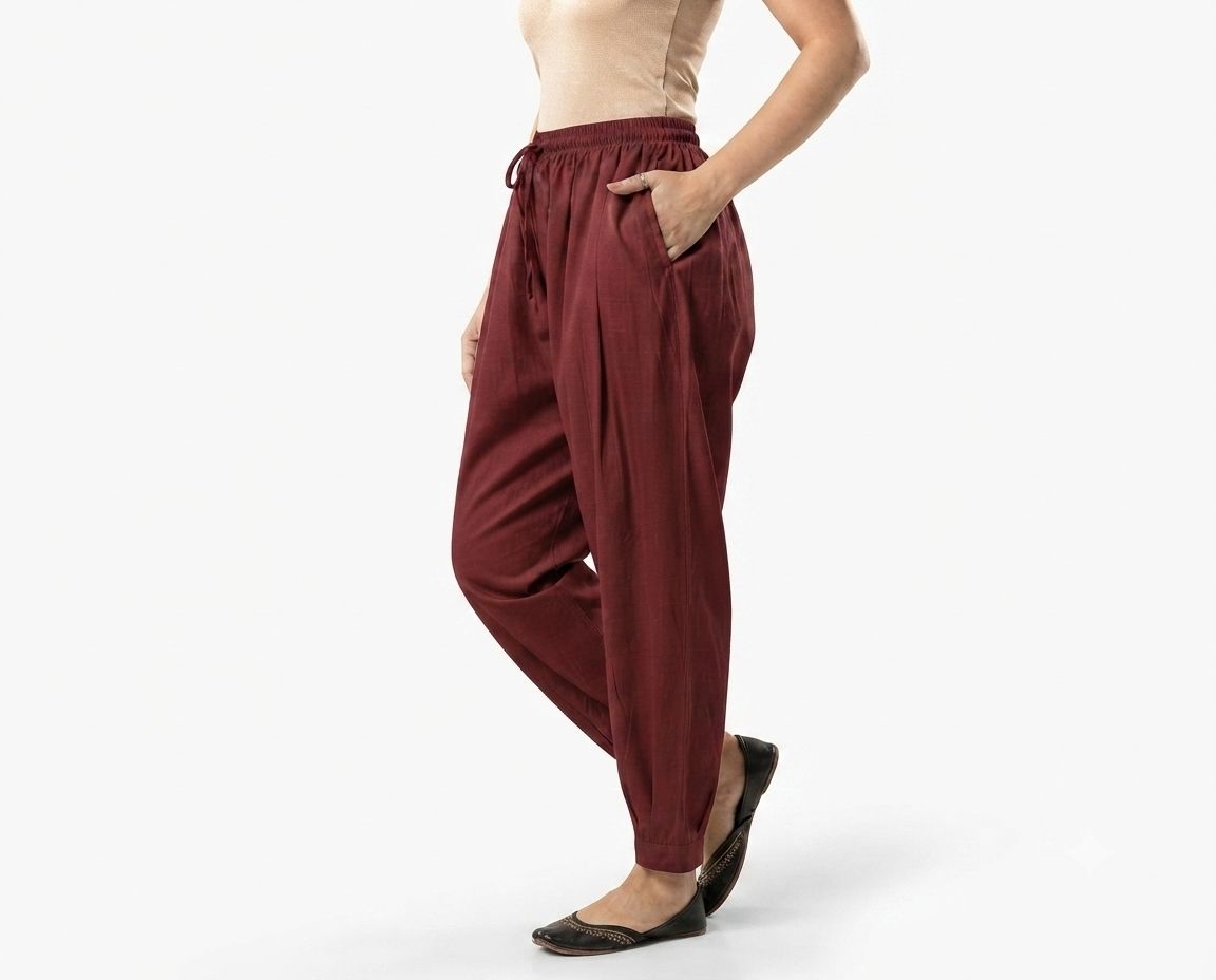 mitulgarments Pure Cotton Solid Women ["Maroon"] Salwar-picture-29