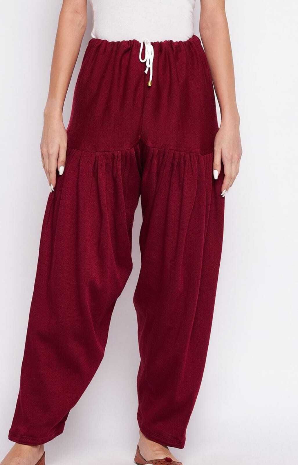 unifystyle Wool Blend Solid Women ["Maroon"] Salwar-picture-13