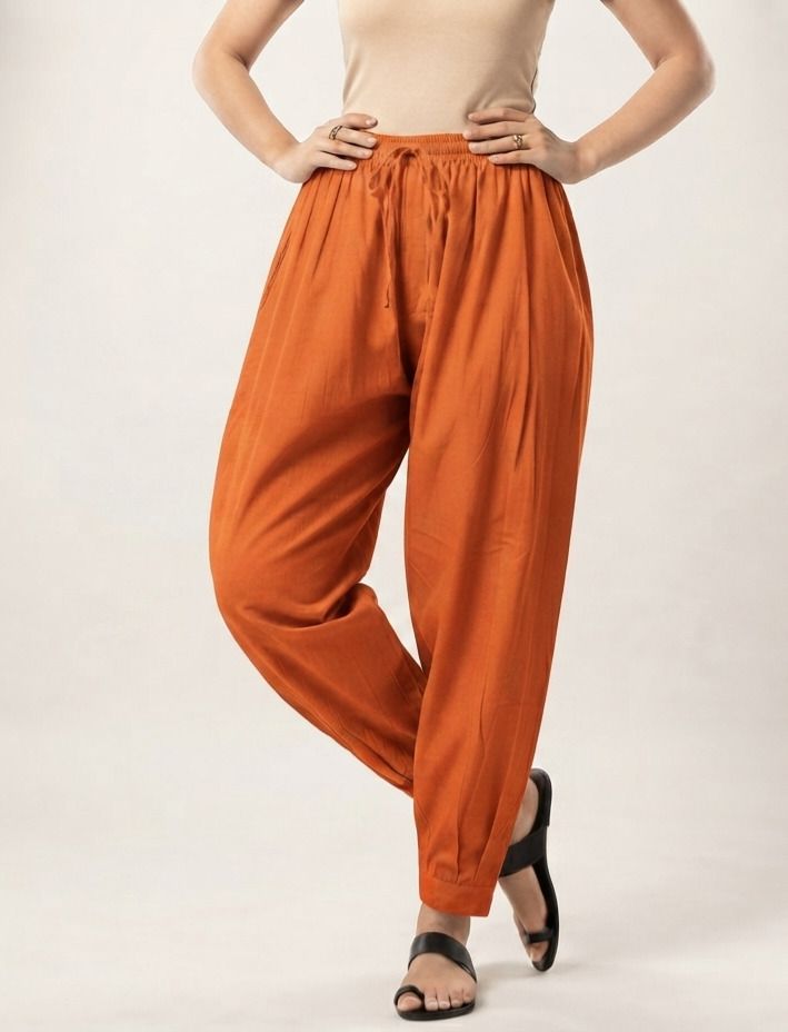 shyambastralayaa Pure Cotton Solid Women ["Orange"] Salwar-picture-23