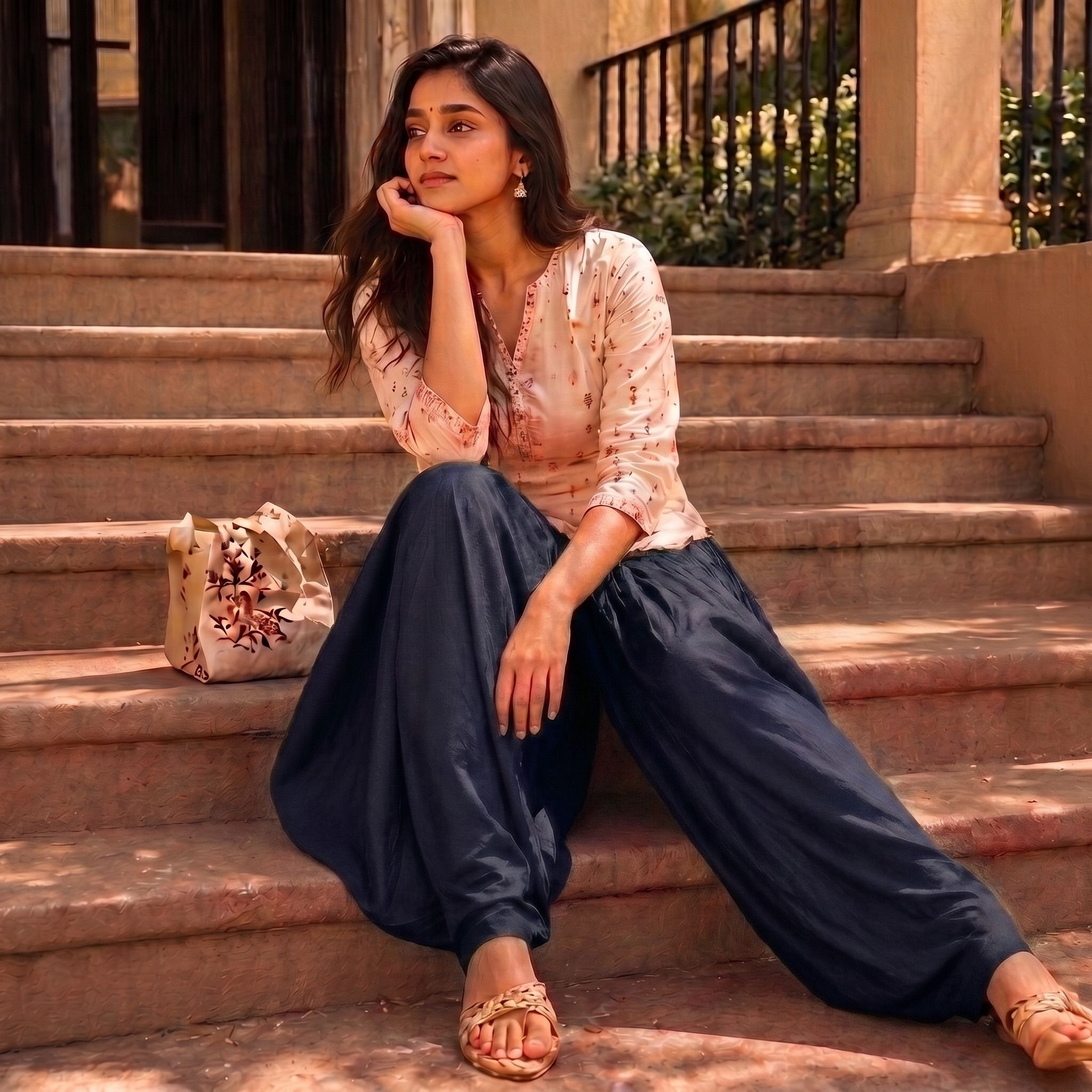 khatuja's Cotton Blend Solid Women ["Dark Blue"] Salwar-picture-32