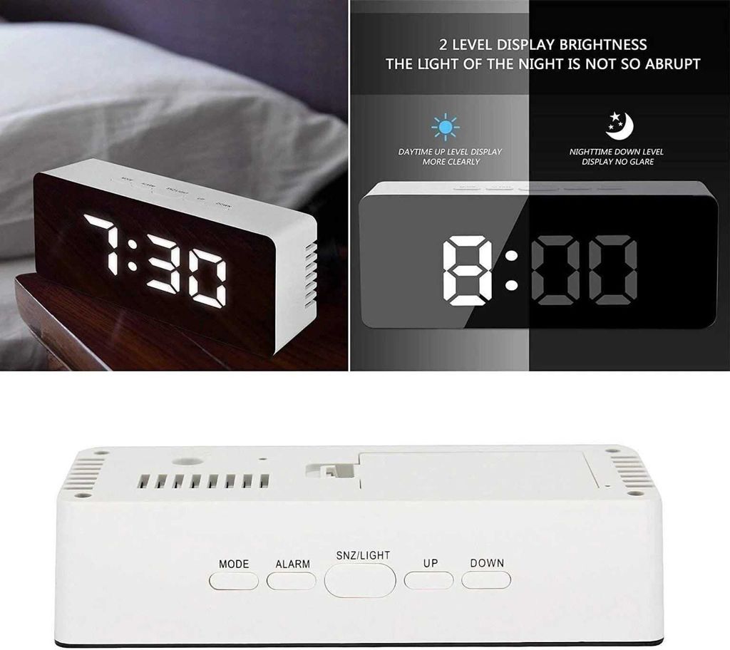 gnastas Digital White Clock-picture-3