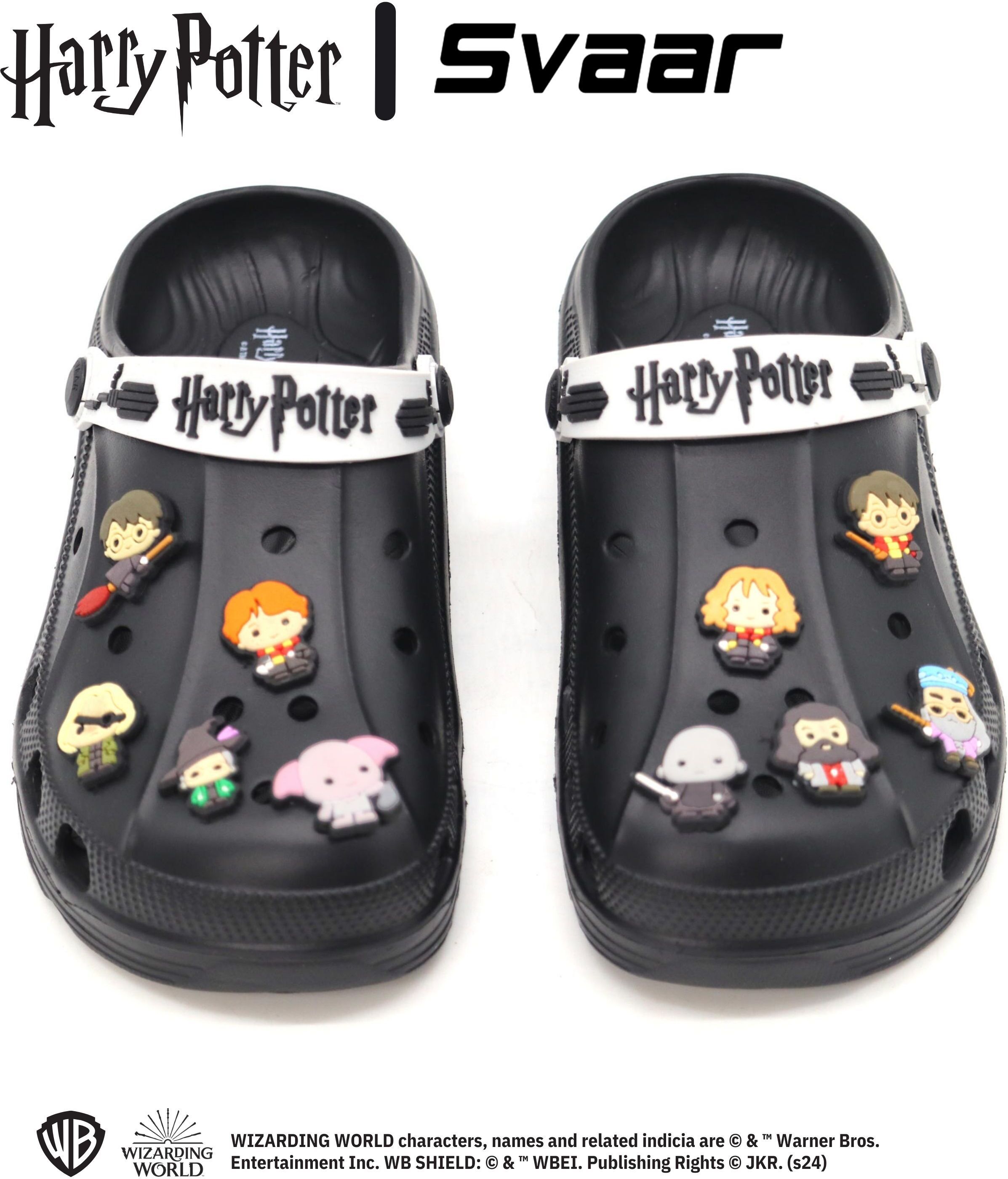 svaar Men Harry Potter Magical Clogs for Men|10 Charms Included |with Signature Logo Strap Clogs Sandal-picture-15