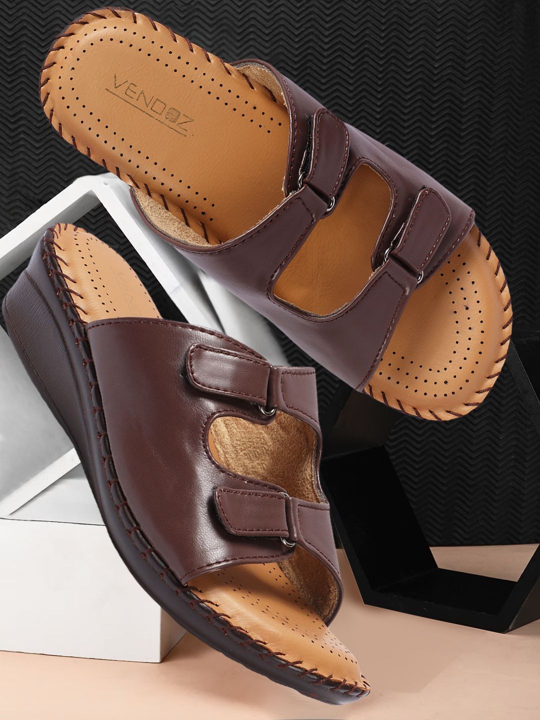 Women VENDOZ DOCTOR ORTHOPEDIC MEMORY FOAM SANDALS Wedges Sandal