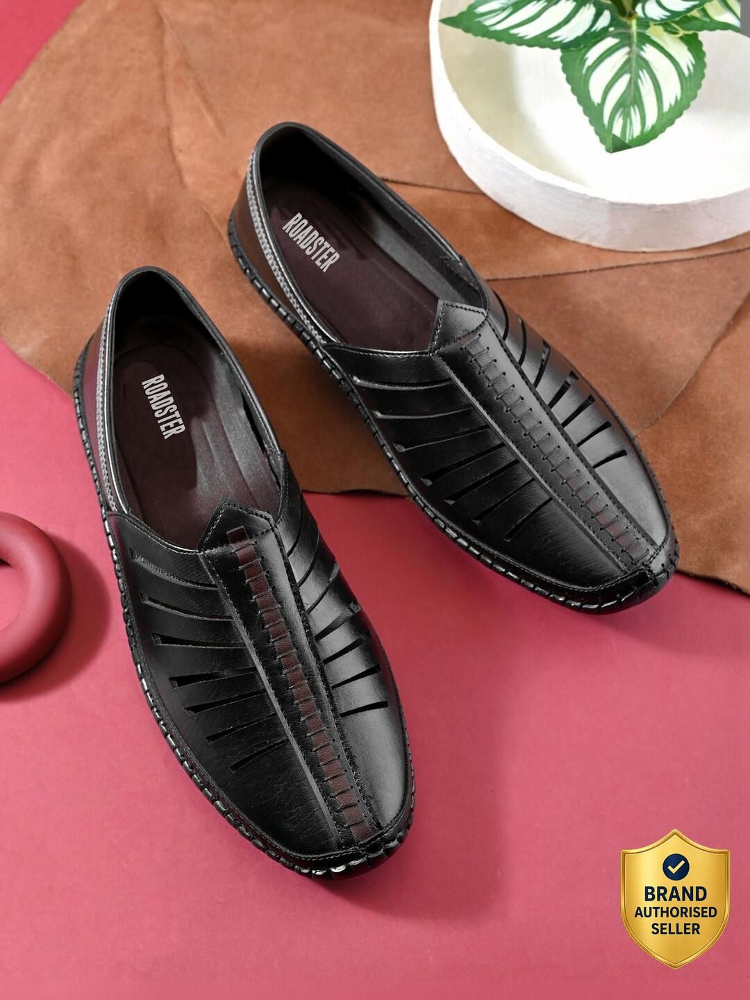 roadster Men Mujari Style Slip On Loafers for Ethnic Casual Party Wear Footwear Loafers For Men-picture-30