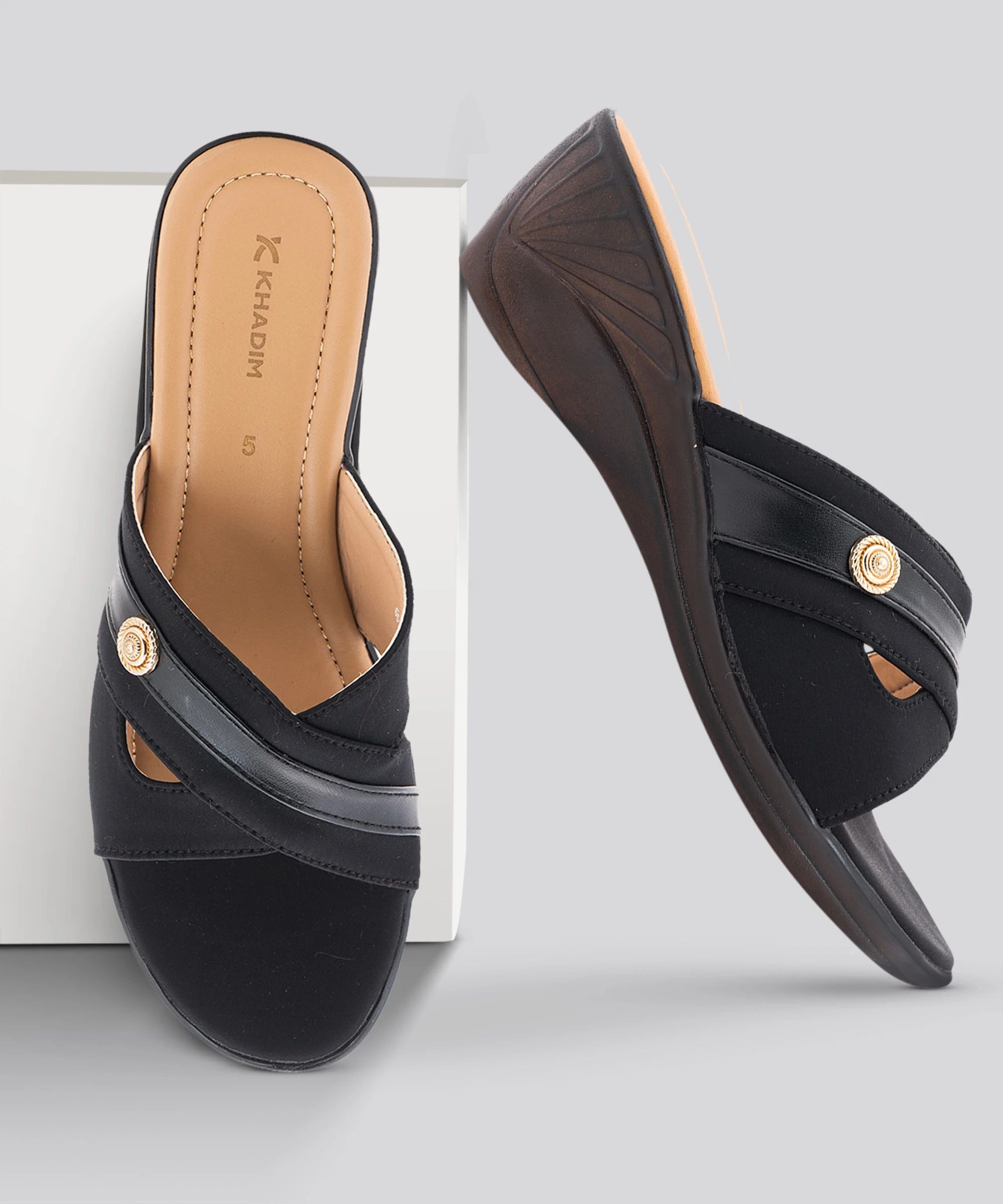 Women Lightweight Comfort Extra Soft Trendy Premium Stylish Wedges Sandal-image-8