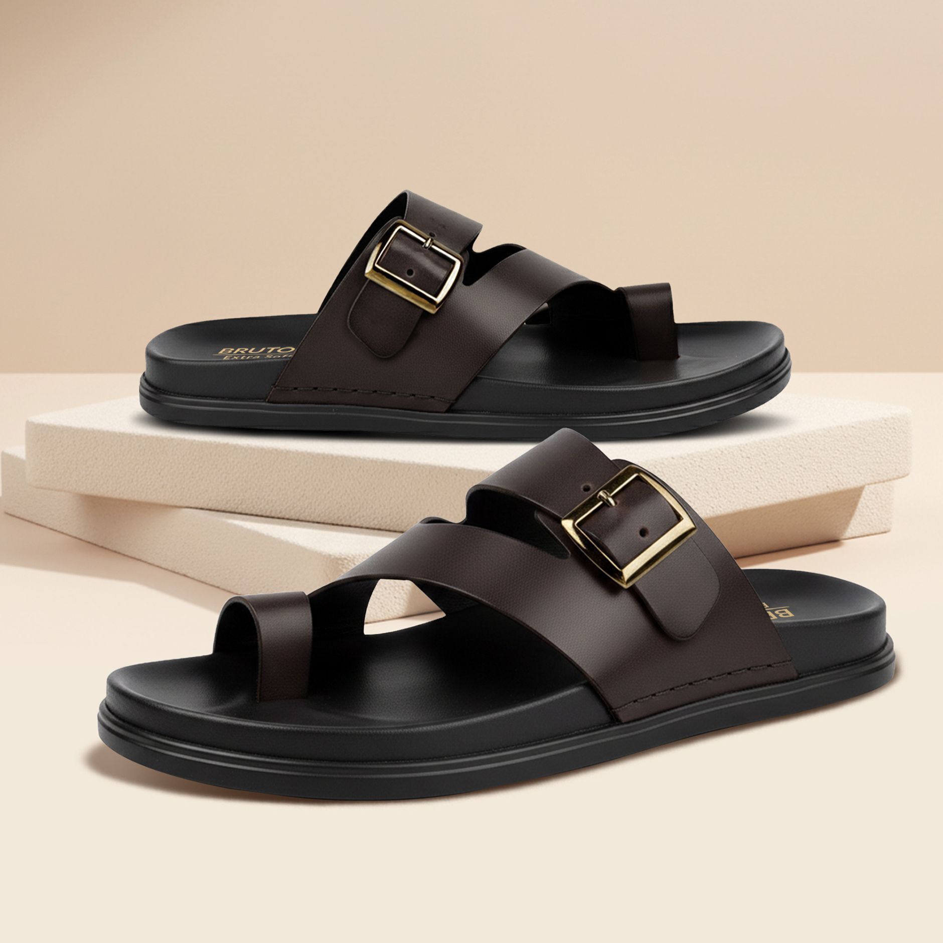 bruton Men Ortho |Extra Soft| Comfort Toe | Acupressure | Comfortable Sandal-picture-43