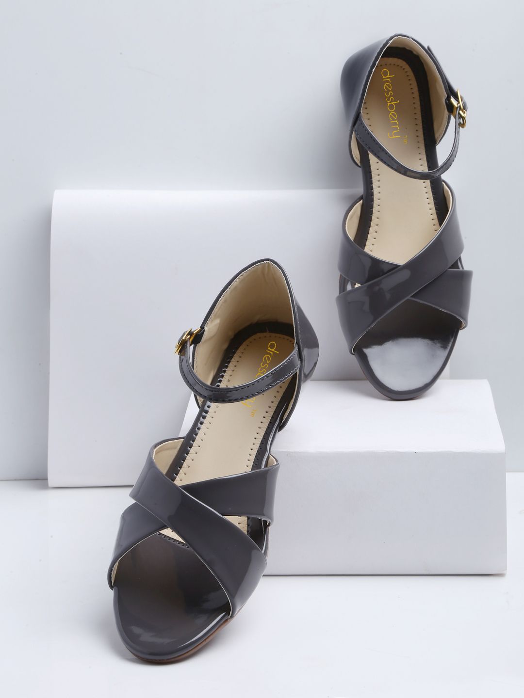 Women Stylish Fancy Heel Sandal With Ankle Strap For Women & Girls Wedges Sandal-image-2